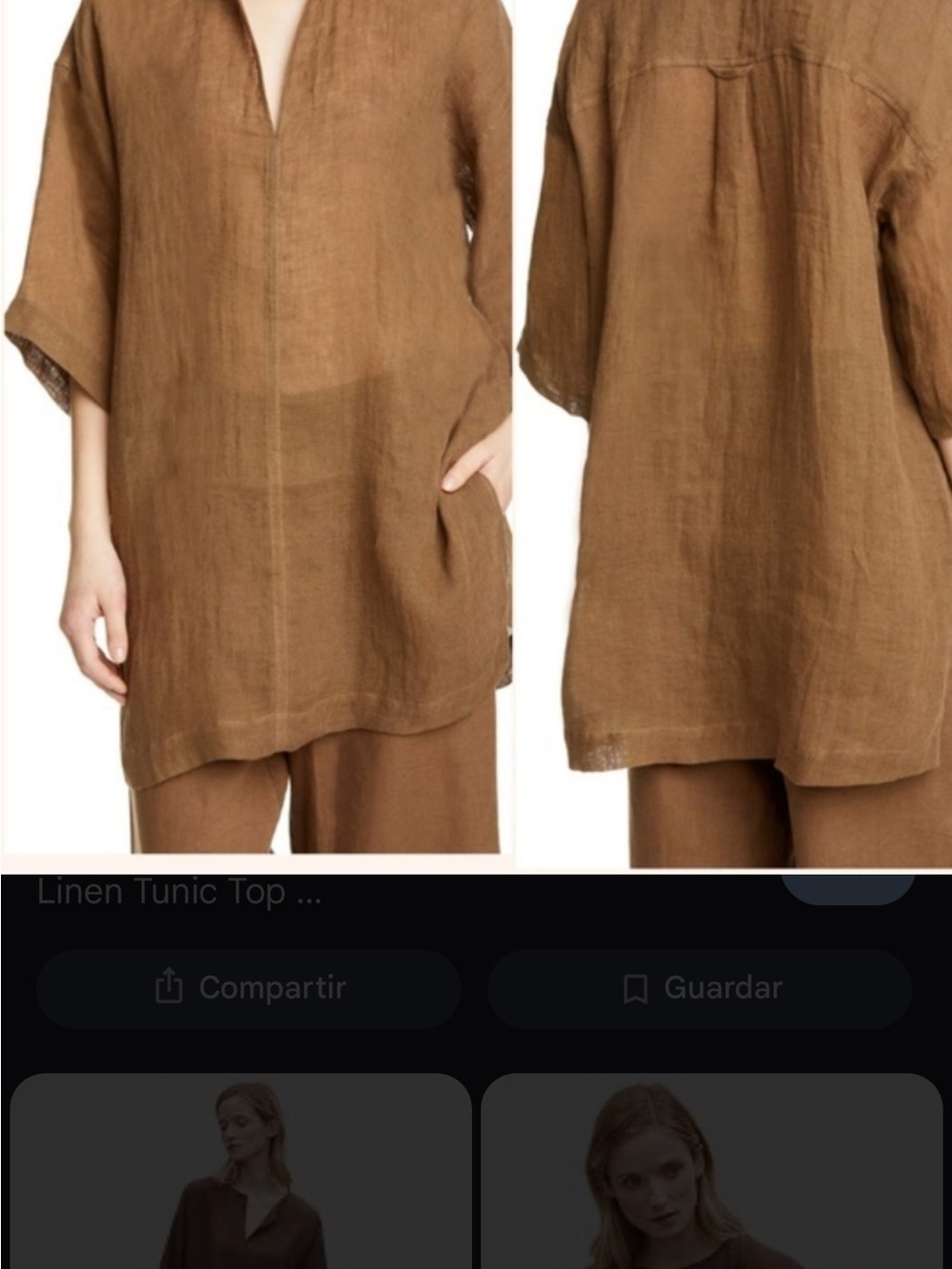 Eileen Fisher Wide-Leg Jumpsuit Set in Warm Brown